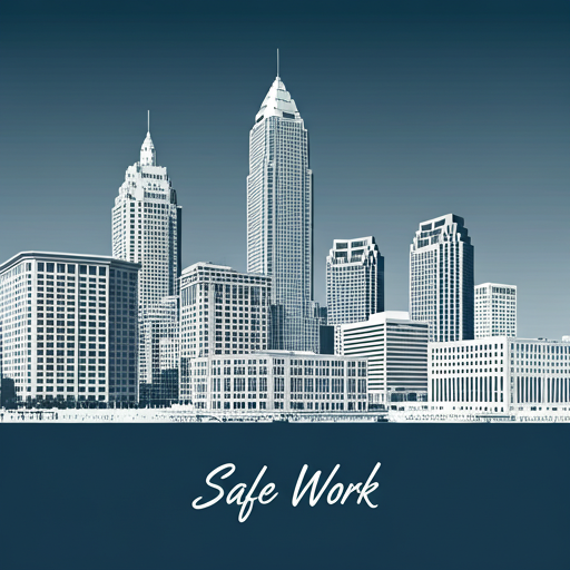 Editorial architectural image of downtown Cleveland